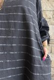 Porto Button Back Breton Tunic Black